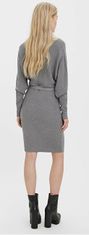 Vero Moda Ženska obleka VMHOLLYREM Regular Fit 10269251 Medium Grey Melange (Velikost S)