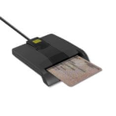 Qoltec qoltec inteligentni čitalec pametnih kartic s čipom scr-0634 | usb 2.0 + usb-c adapter 
