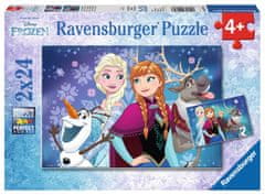 Ravensburger Ledeno kraljestvo Puzzle: Luči severa 2x24 kosov
