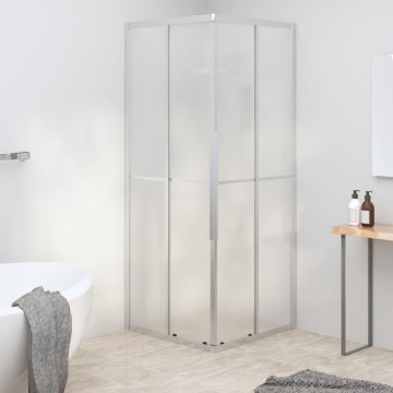 shumee vidaXL Tuš kabina mlečno steklo ESG 80x80x180 cm