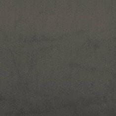 Greatstore Box spring postelja z vzmetnico temno siv 90x190 cm žamet