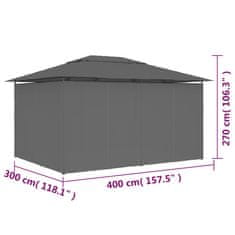 shumee Vrtni šotor z zavesami 4x3 m antraciten
