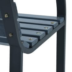 Vidaxl Vrtna klop 120 cm siva lesena