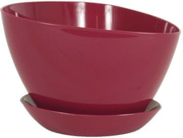 Autronic Ovitek za rože s krožničkom plastike - bordo barva PLP005-18 BORDEAUX