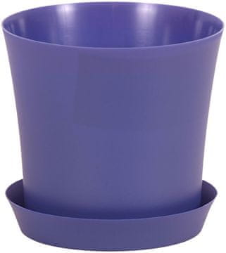 Autronic Ovitek za rože plastike s krožničkom - barva vijolična PLP008-14 PUR