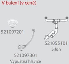 CASARREDO Pomivalno korito iz nerjavečega jekla E-78 vgrajena
