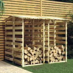 Vidaxl Pergola s streho 4 kosi 100x90x200 cm impregnirana borovina