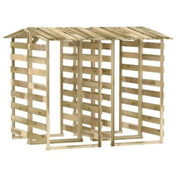 Vidaxl Pergola s streho 4 kosi 100x90x200 cm impregnirana borovina