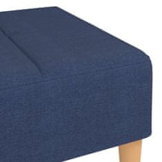 Vidaxl Stolček za noge moder 78x56x32 cm blago