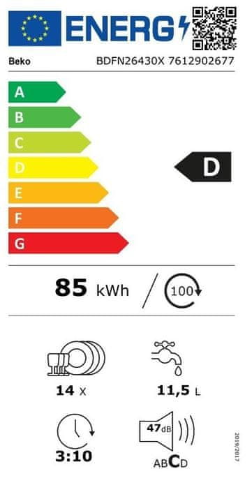 Beko BDFN26430X pomivalni stroj