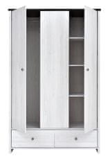 BRW Garderobna omara z 2 vrati i 2 predaloma 128,5x199,5 cm