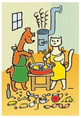 Dino Puzzle Pes in mačka 2x48 kosov