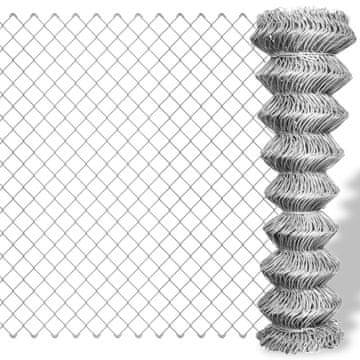 shumee vidaXL Mrežna ograja pocinkano jeklo 25x1,5 m srebrna