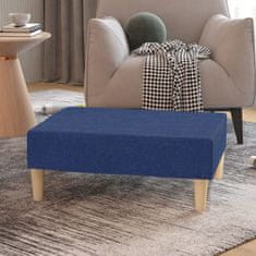 Greatstore Stolček za noge moder 78x56x32 cm blago