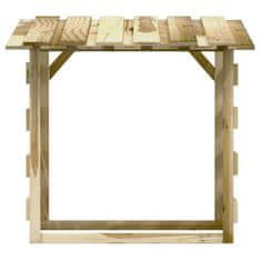 Greatstore Pergola s streho 6 kosov 100x90x100 cm impregnirana borovina