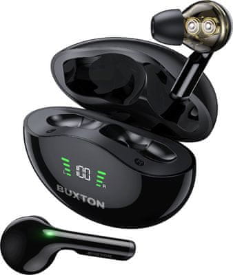 sodobne brezžične slušalke buxton btw 5800 bluetooth prostoročno upravljanje na dotik polnjenje vodoodporno ohišje