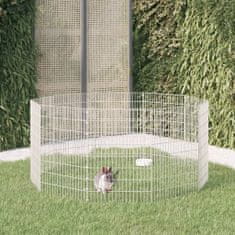 shumee 10-delna ograda za zajce 54x80 cm pocinkano železo