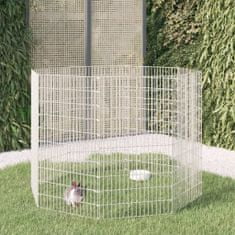 Greatstore 8-delna ograda za zajce 54x100 cm pocinkano železo