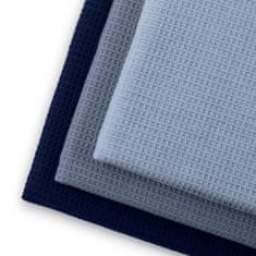 FLHF Komplet bombažnih kuhinjskih brisač 9 kosov. 50x70 cm Struktura ploščic Mornarsko modra - pepel SABRIE