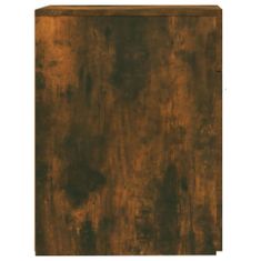 Greatstore Lekarniška omara dimljeni hrast 20x45,5x60 cm konstruiran les