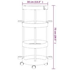 Greatstore Voziček za čiščenje s košarico za shranjevanje aluminij