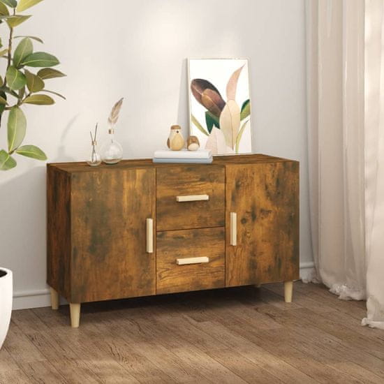 Greatstore Komoda, dimni hrast, 100x36x60 cm, material na osnovi lesa
