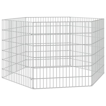 Vidaxl Ograda za živali na prostem s 6 paneli 54x60 cm železo