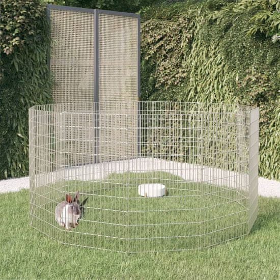 shumee vidaXL Ograda za živali na prostem z 12 paneli 54x100 cm železo