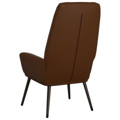 Greatstore Stol za sproščanje sijoče rjavo umetno usnje