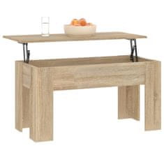 Vidaxl Klubska mizica sonoma hrast 101x49x52 cm konstruiran les