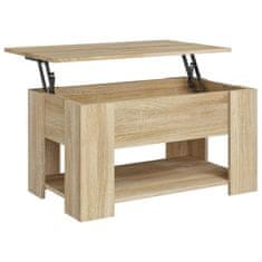 Vidaxl Klubska mizica sonoma hrast 79x49x41 cm konstruiran les