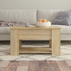 Vidaxl Klubska mizica sonoma hrast 79x49x41 cm konstruiran les