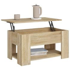 Vidaxl Klubska mizica sonoma hrast 79x49x41 cm konstruiran les