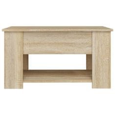 Vidaxl Klubska mizica sonoma hrast 79x49x41 cm konstruiran les