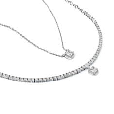 Morellato Očarljiva srebrna ogrlica s cirkoni Tesori SAIW107