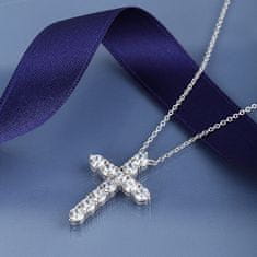 Morellato Elegantna srebrna ogrlica z velikim križem Tesori SAIW116