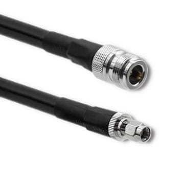 Koaksialni kabel Qoltec LMR400 | N ženski | RP-SMA moški | 5 m