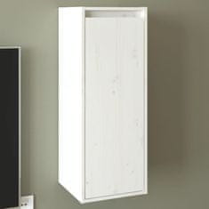 Vidaxl Stenska omarica bela 30x30x80 cm trdna borovina