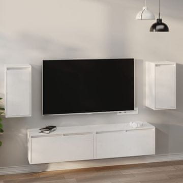 Vidaxl vidaXL Stenske omarice, 2 kosa, bele, 30x30x60 cm, borovina