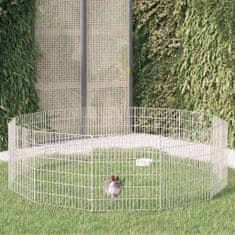 Greatstore 12-delna ograda za zajce 54x60 cm pocinkano železo