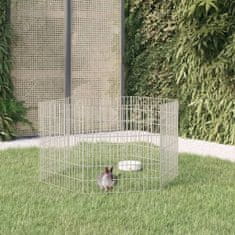 Greatstore 6-delna ograda za zajce 54x60 cm pocinkano železo