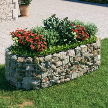 Vidaxl vidaXL Dvignjen gabionski lonec iz pocinkanega železa 200x100x50 cm
