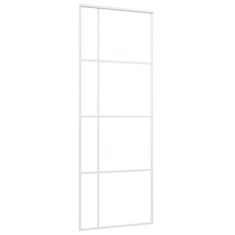 Vidaxl Drsna vrata ESG steklo in aluminij 76x205 cm bela