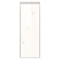 Vidaxl Stenska omarica bela 30x30x80 cm trdna borovina