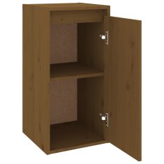 Vidaxl Stenska omarica 2 kosa medeno rjava 30x30x60 cm trdna borovina