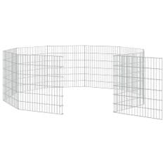 Greatstore 10-delna ograda za zajce 54x60 cm pocinkano železo