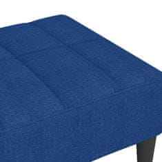Vidaxl Stolček za noge moder 78x56x32 cm blago