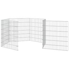 shumee 6-delna ograda za zajce 54x60 cm pocinkano železo