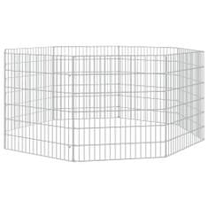 Vidaxl 8-delna ograda za zajce 54x60 cm pocinkano železo