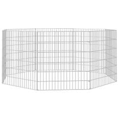 shumee 8-delna ograda za zajce 54x60 cm pocinkano železo